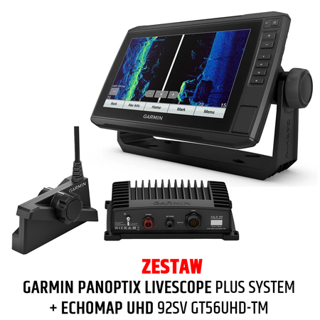 Garmin Panoptix LiveScope Plus system + ECHOMAP UHD 92sv GT56UHD-TM